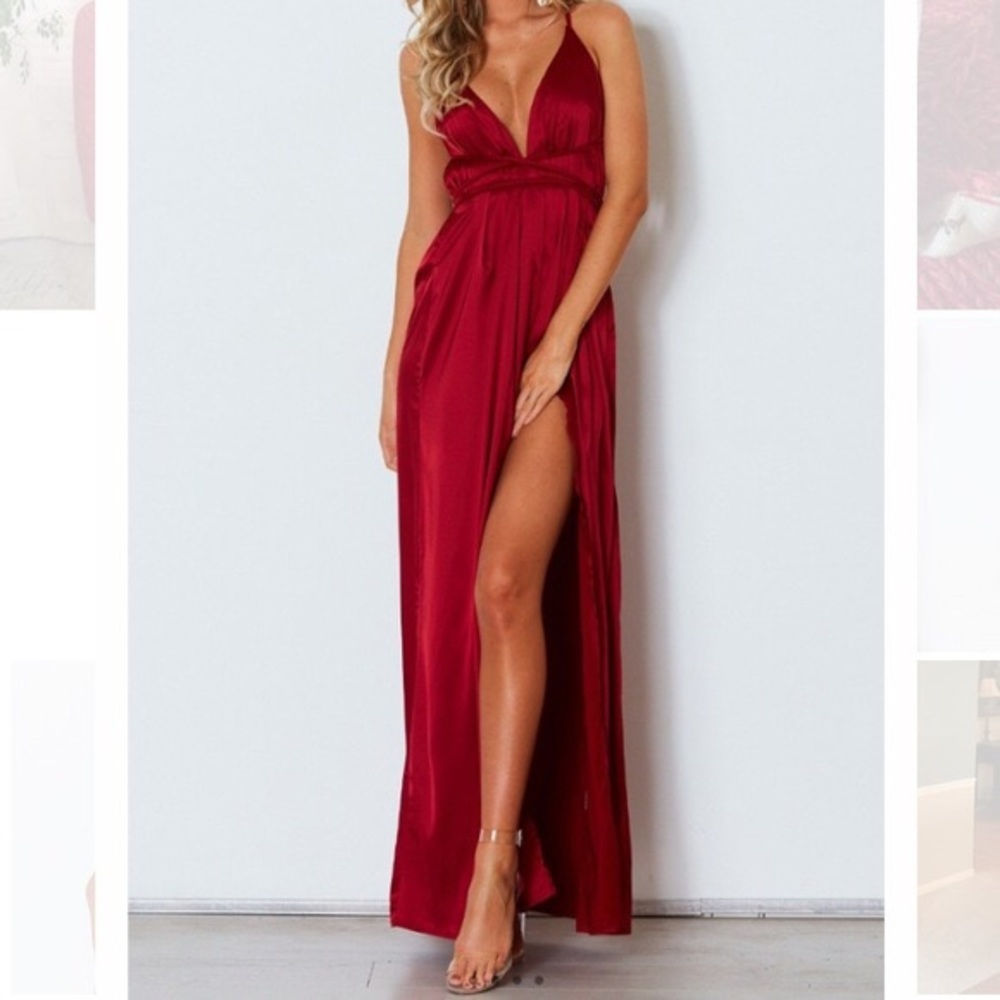 White fox Boutique Satin dress